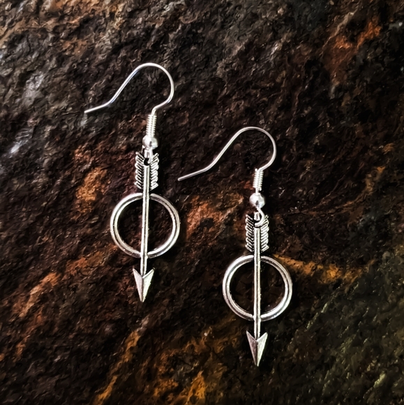 925 Sterling Silver Earrings | Arrow Earrings - Picture 3 of 4